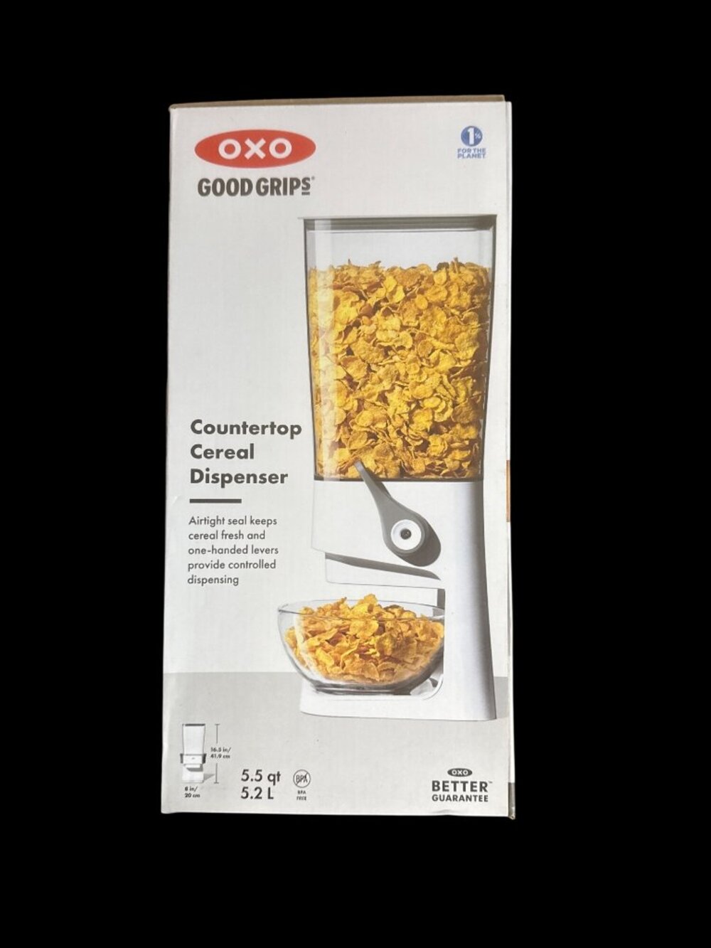 OXO Good Grips Countertop Cereal Dispenser White Kitchen Storage NIB New in Box